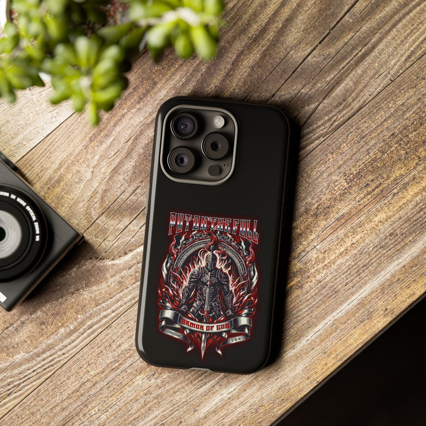Armor of God Phone Case – Christian Warrior Design | Worship Wear Collection