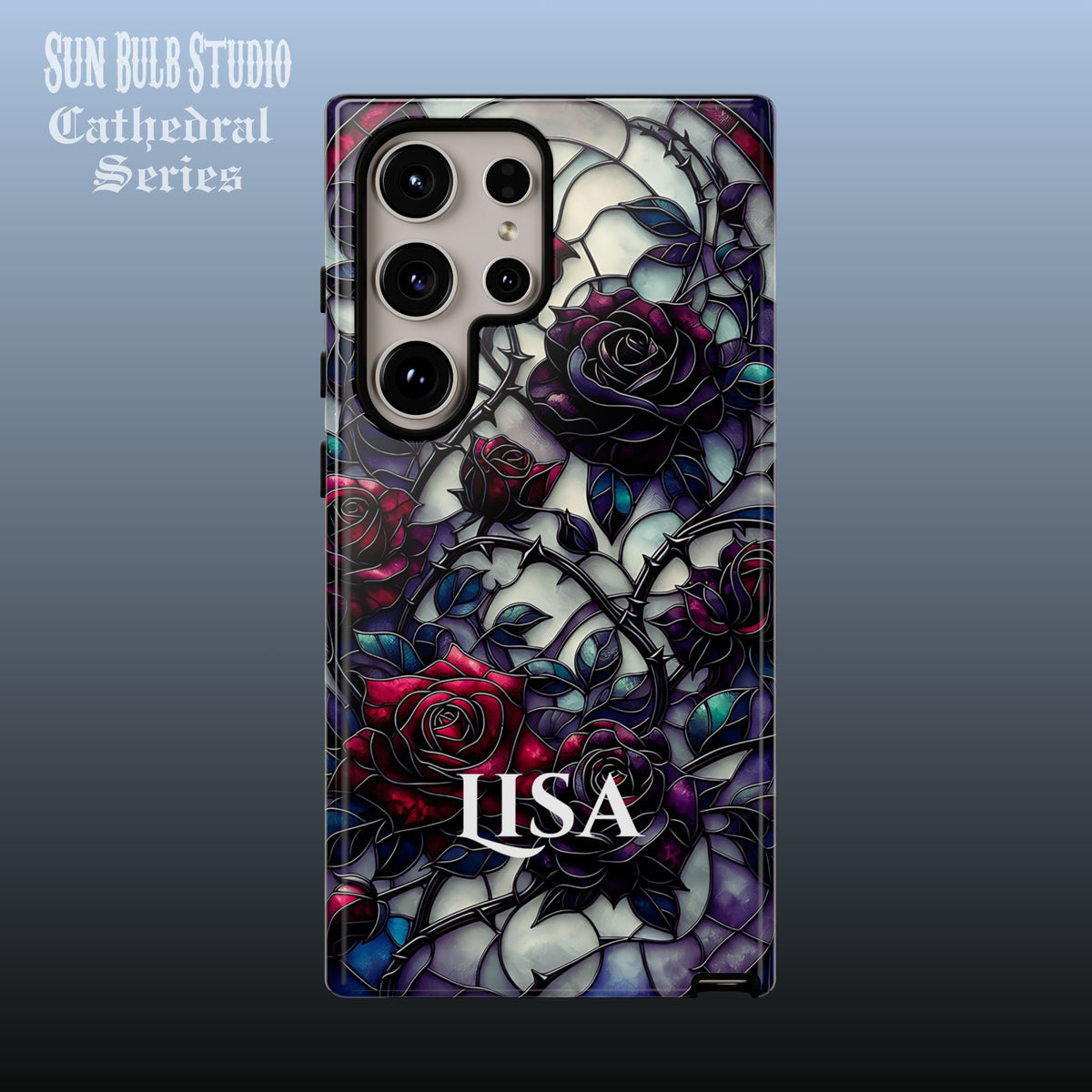 Cathedral Night Roses - Personalized Phone Case