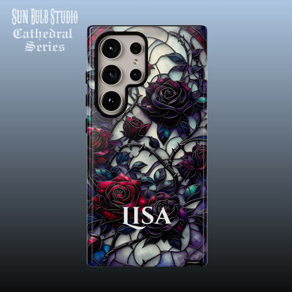Cathedral Night Roses - Personalized Phone Case