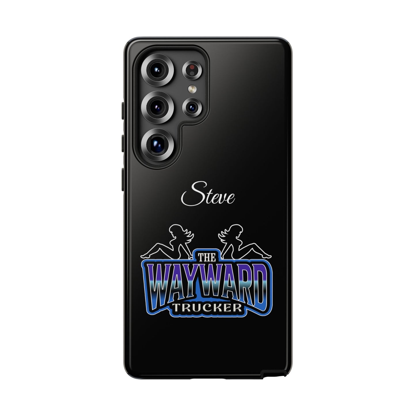 Personalized 'The Wayward Trucker' Phone Case — Custom Name Tough Case for Truck Drivers