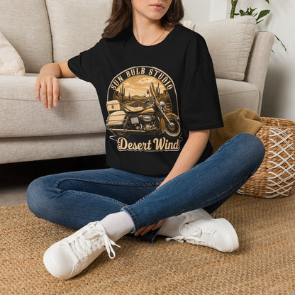 Desert Wind Vintage Motorcycle T-Shirt | Desert Ride Graphic Tee