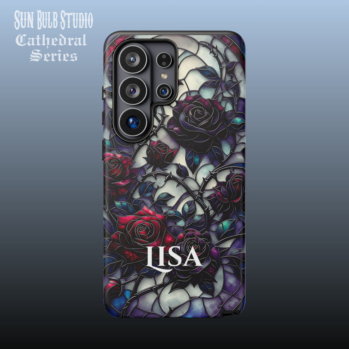 Cathedral Night Roses - Personalized Phone Case