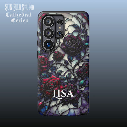 Cathedral Night Roses - Personalized Phone Case