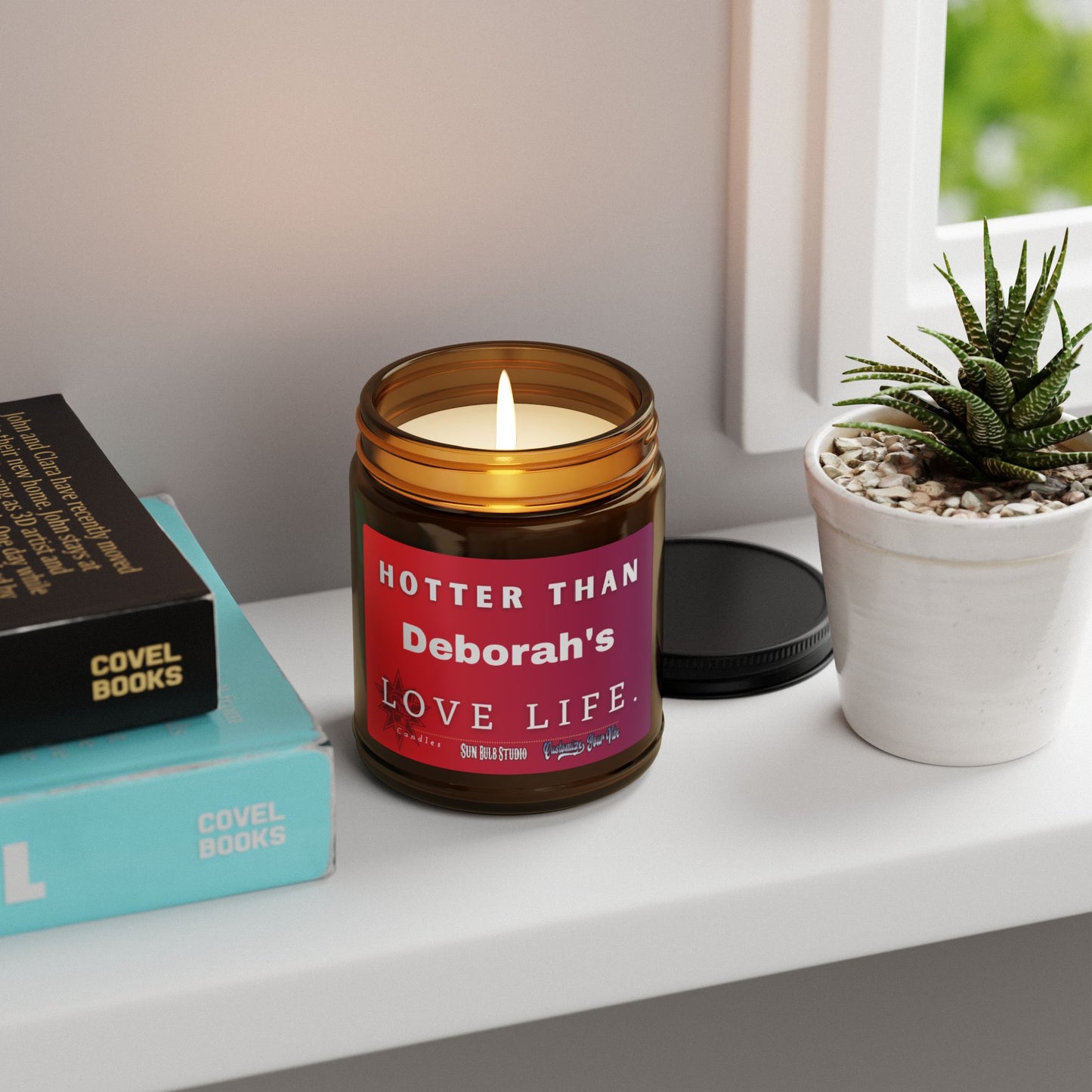 Customize Your Vibe™ Personalized Candle – Hotter Than blank's Love Life