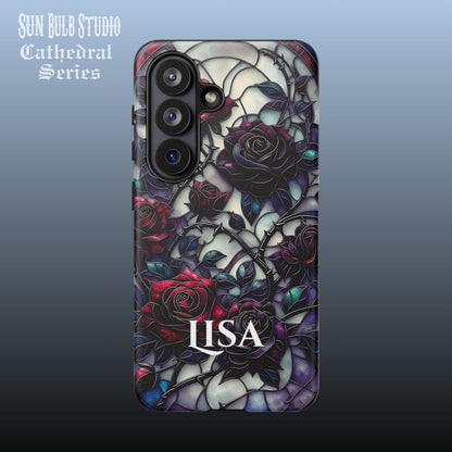 Cathedral Night Roses - Personalized Phone Case
