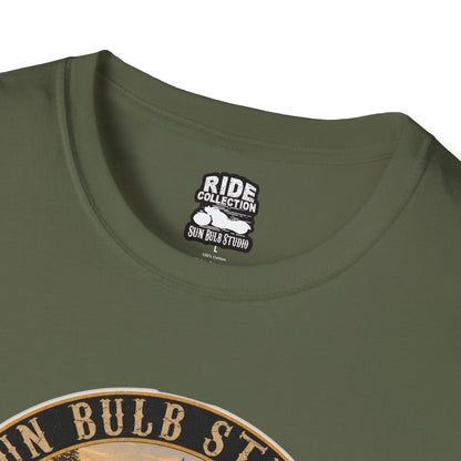 Whispering Pines Vintage Motorcycle T-Shirt | Forest Ride Graphic Tee