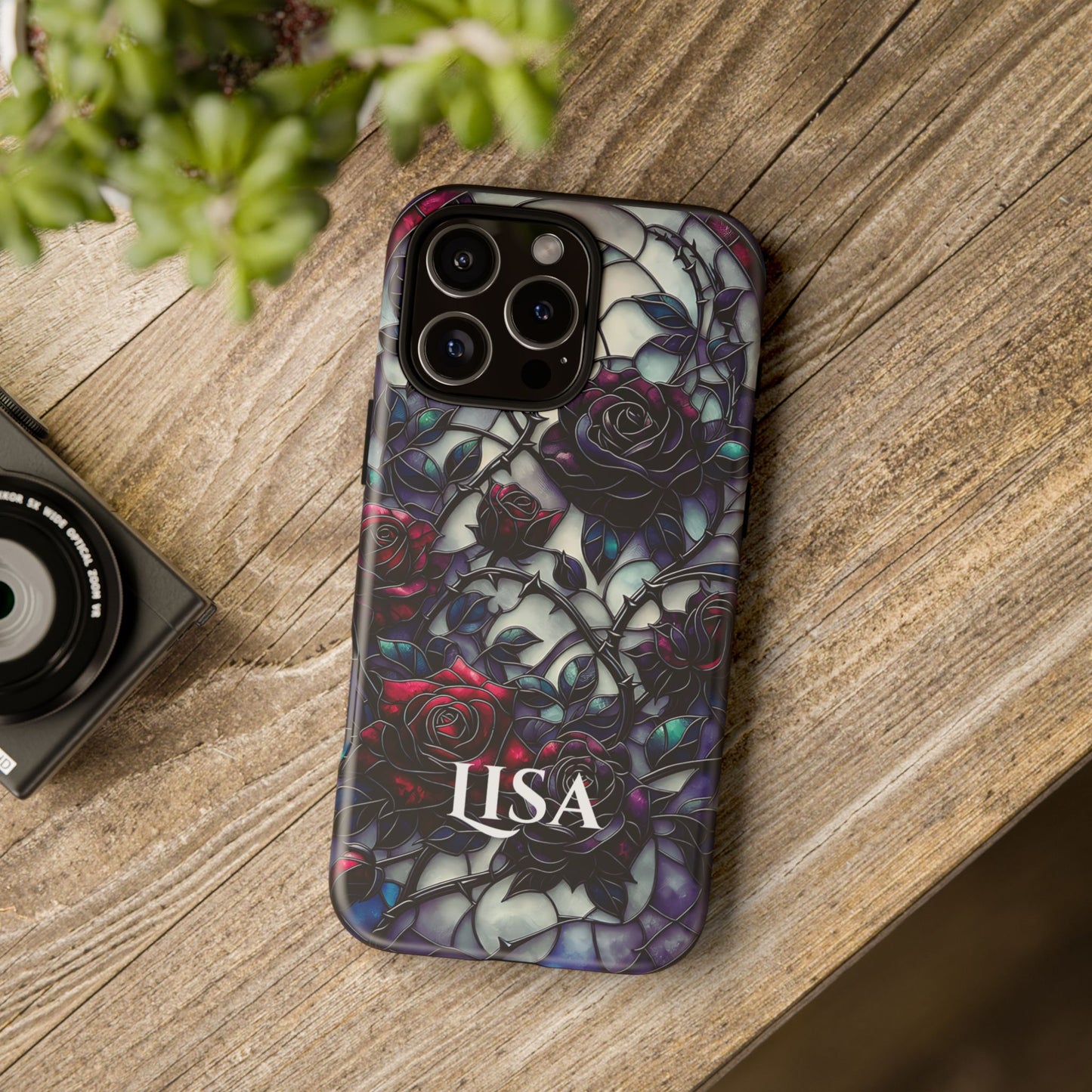 Cathedral Night Roses - Personalized Phone Case