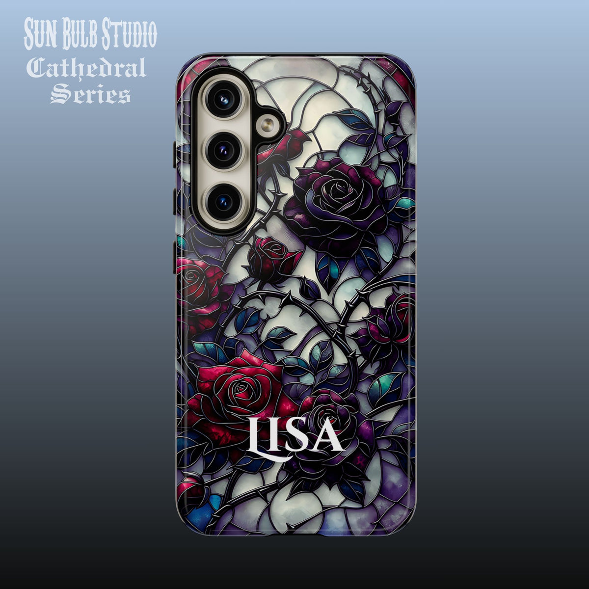 Cathedral Night Roses - Personalized Phone Case