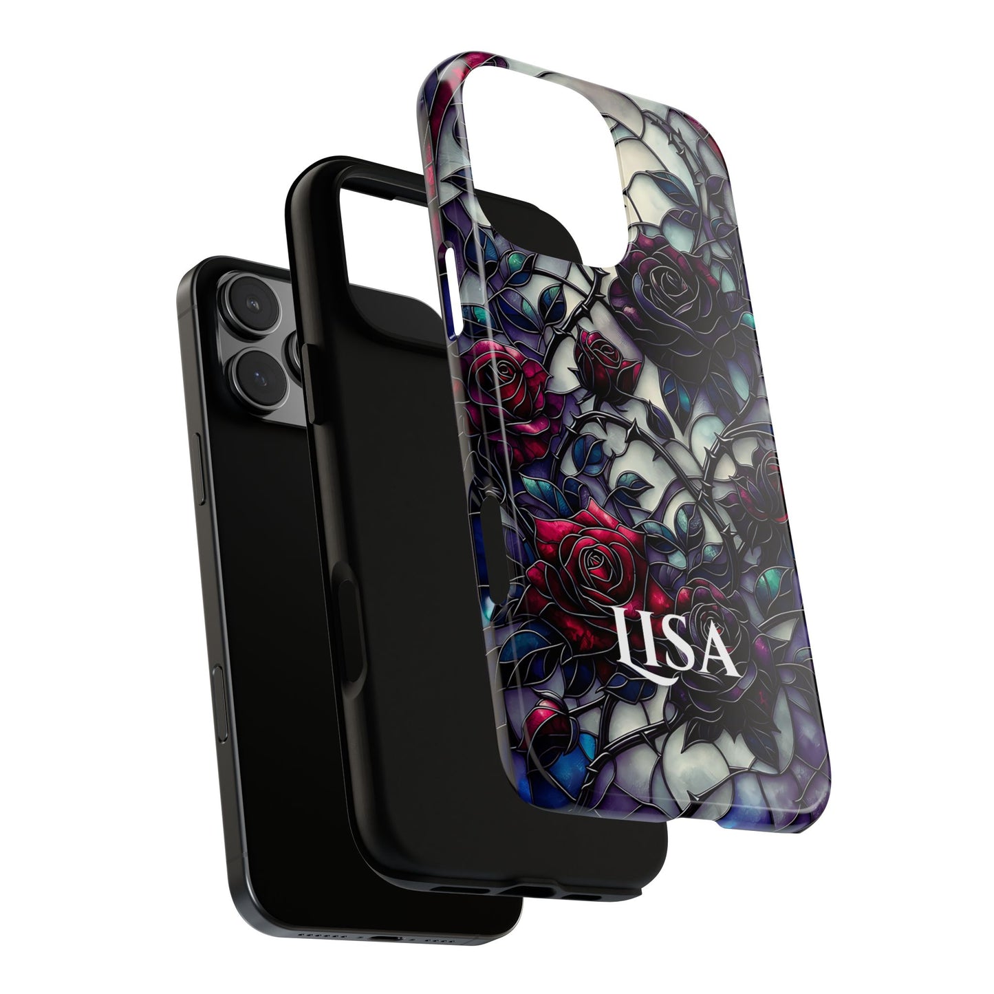 Cathedral Night Roses - Personalized Phone Case