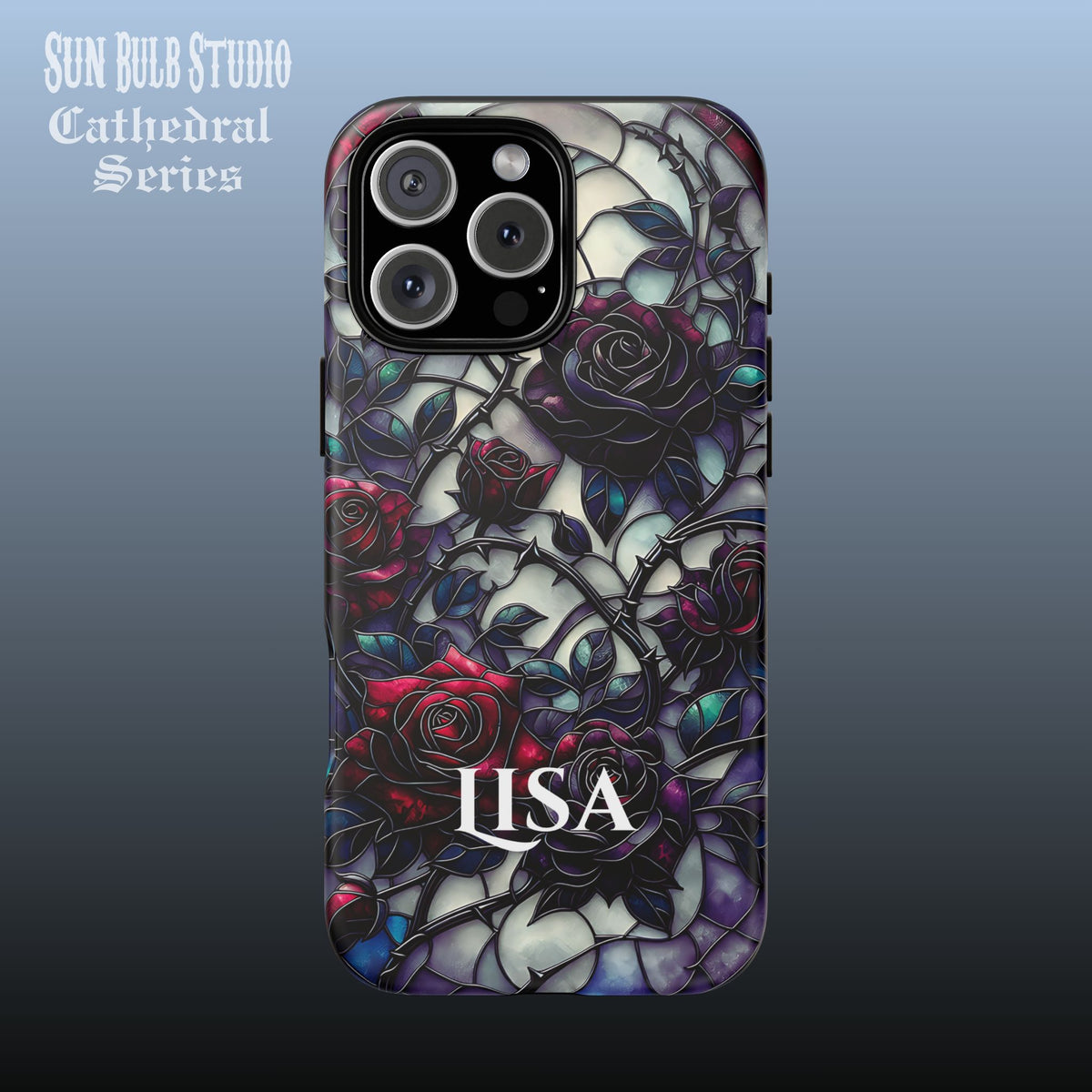 Cathedral Night Roses - Personalized Phone Case
