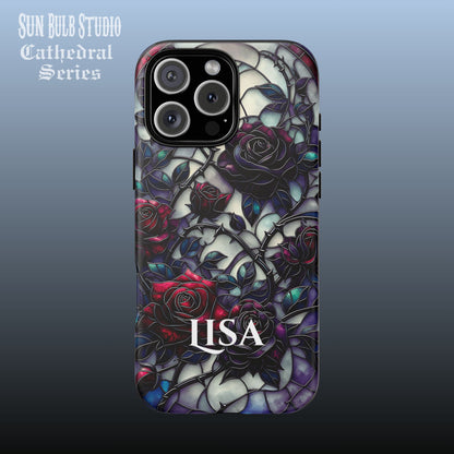 Cathedral Night Roses - Personalized Phone Case
