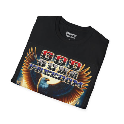God. Guns. Freedom. – Patriotic Eagle T-Shirt