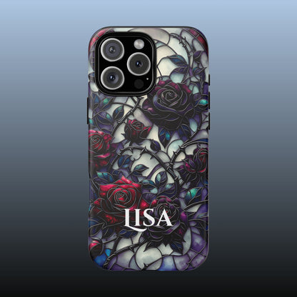 Cathedral Night Roses - Personalized Phone Case