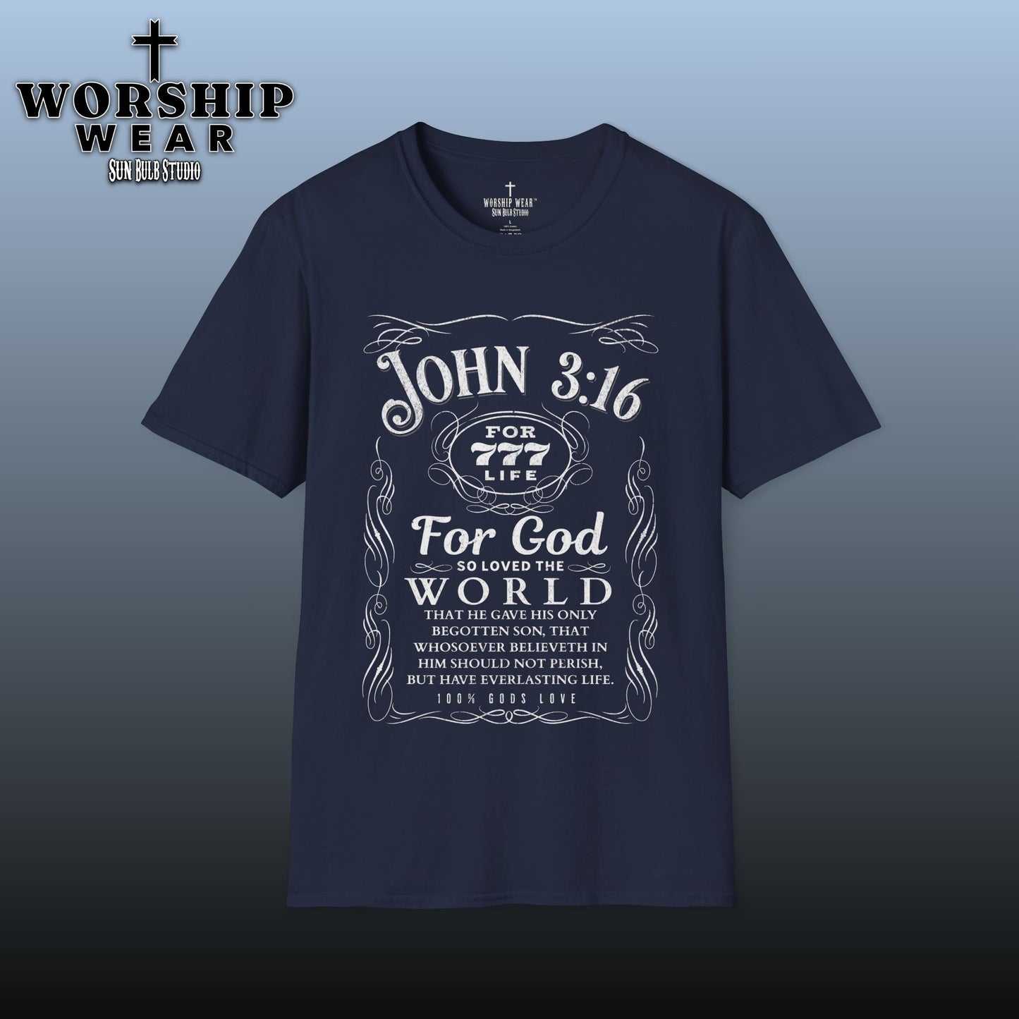 John 3:16 Vintage Label Christian T-Shirt — Worship Wear™