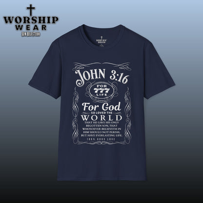 John 3:16 Vintage Label Christian T-Shirt — Worship Wear™