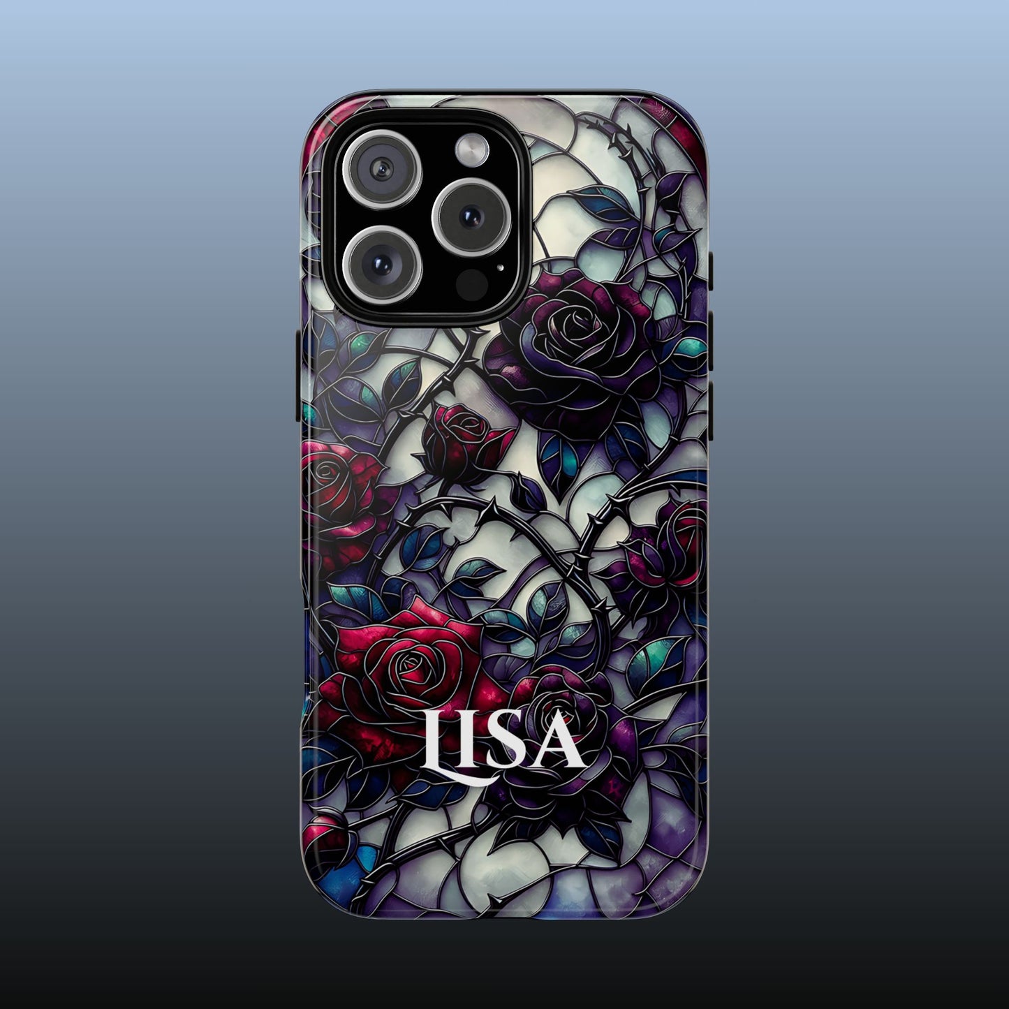 Cathedral Night Roses - Personalized Phone Case