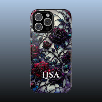 Cathedral Night Roses - Personalized Phone Case