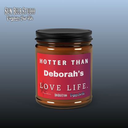 Customize Your Vibe™ Personalized Candle – Hotter Than blank's Love Life