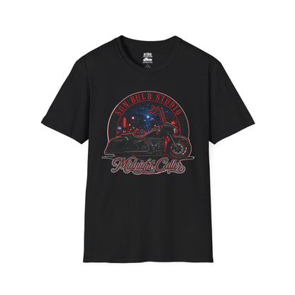 Midnight Caller Vintage Motorcycle T-Shirt | Night Ride Graphic Tee