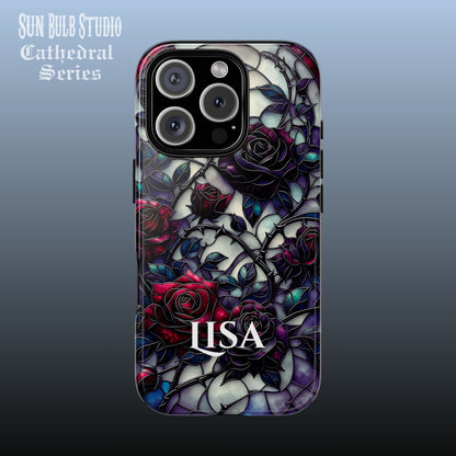 Cathedral Night Roses - Personalized Phone Case
