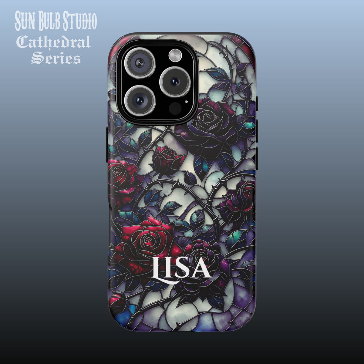 Cathedral Night Roses - Personalized Phone Case