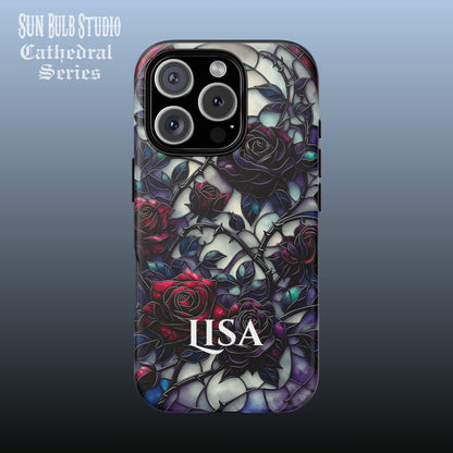 Cathedral Night Roses - Personalized Phone Case