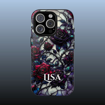 Cathedral Night Roses - Personalized Phone Case