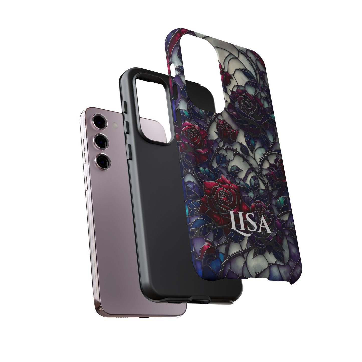 Cathedral Night Roses - Personalized Phone Case