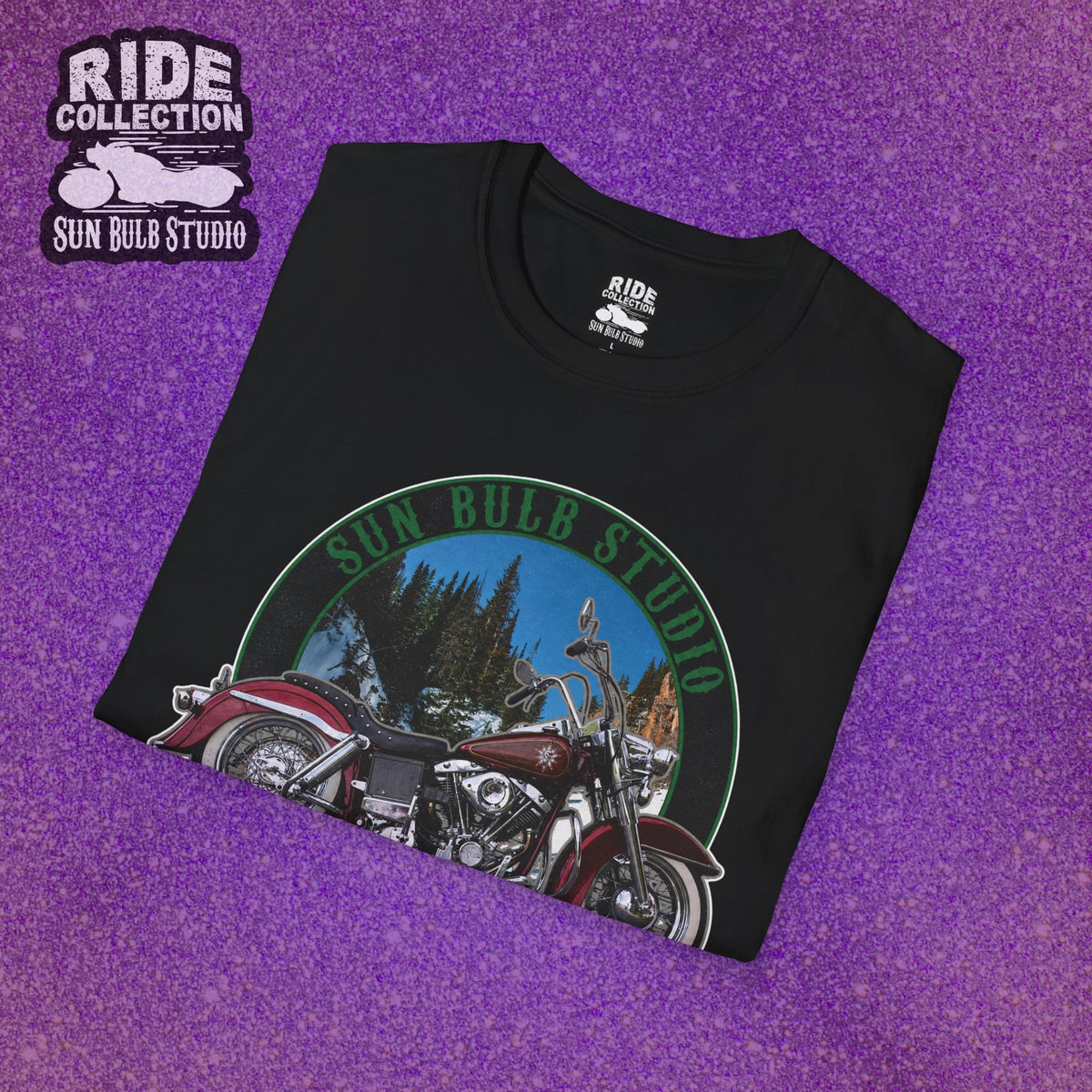 Mountain High Vintage Motorcycle T-Shirt | Mountain Ride Graphic Tee