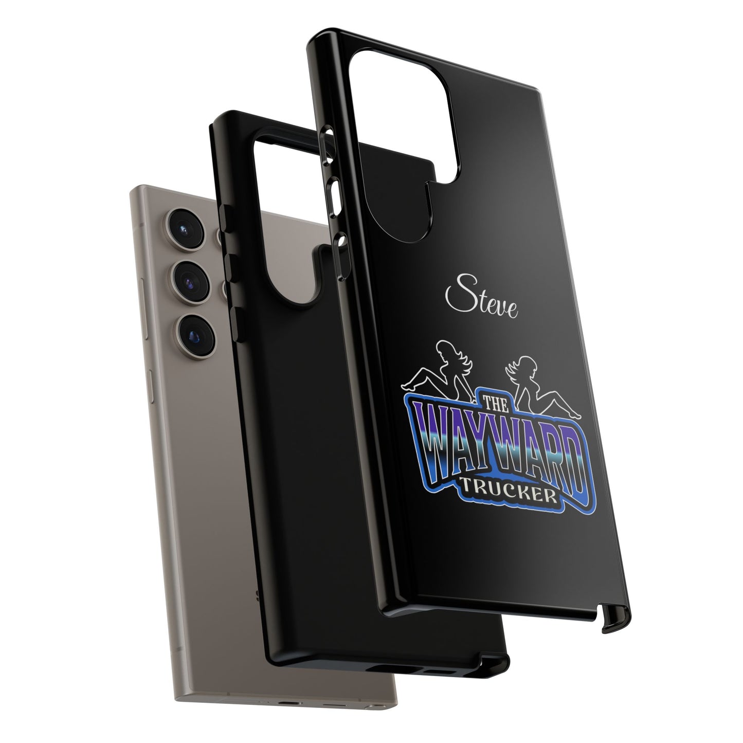 Personalized 'The Wayward Trucker' Phone Case — Custom Name Tough Case for Truck Drivers