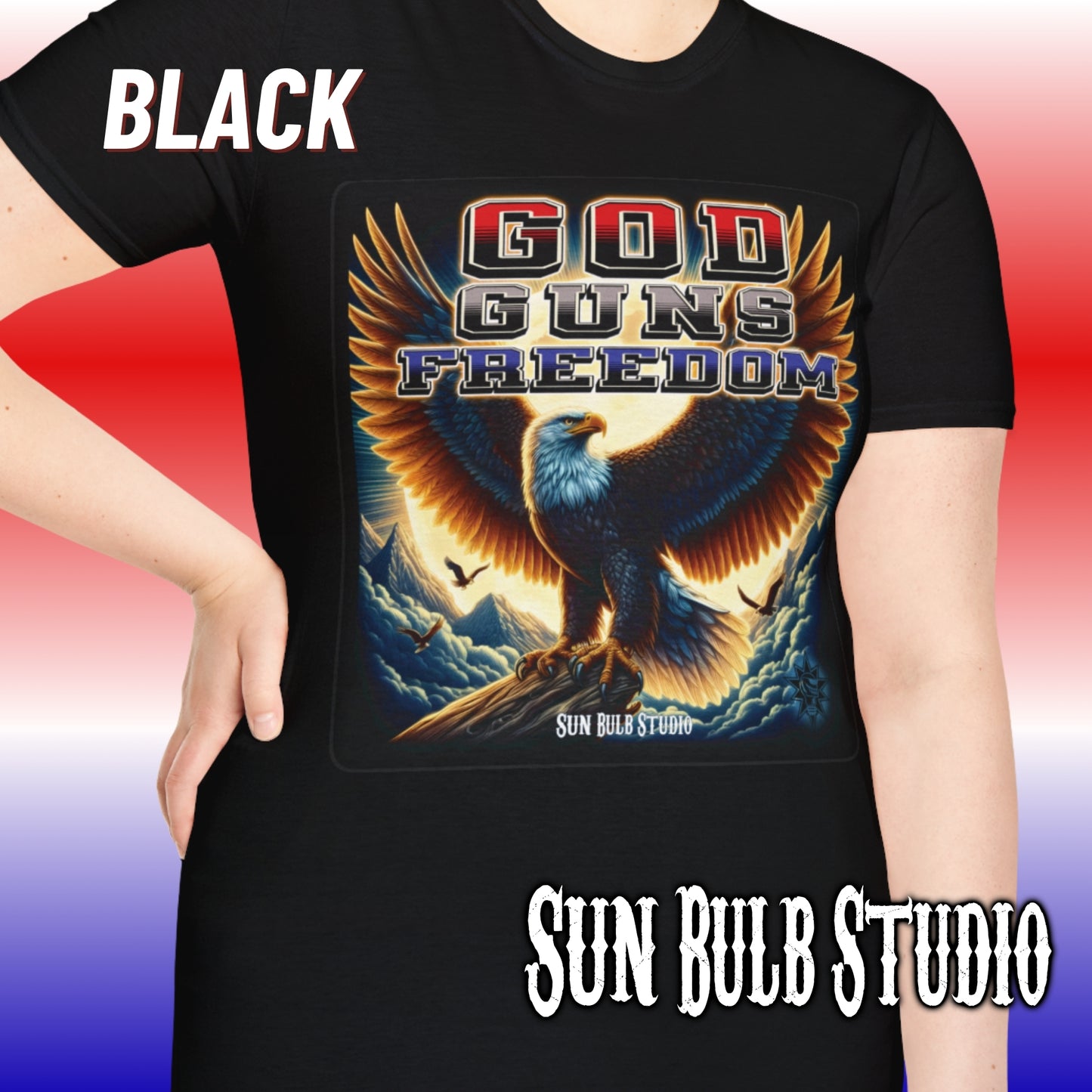 God. Guns. Freedom. – Patriotic Eagle T-Shirt