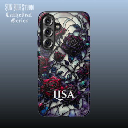Cathedral Night Roses - Personalized Phone Case