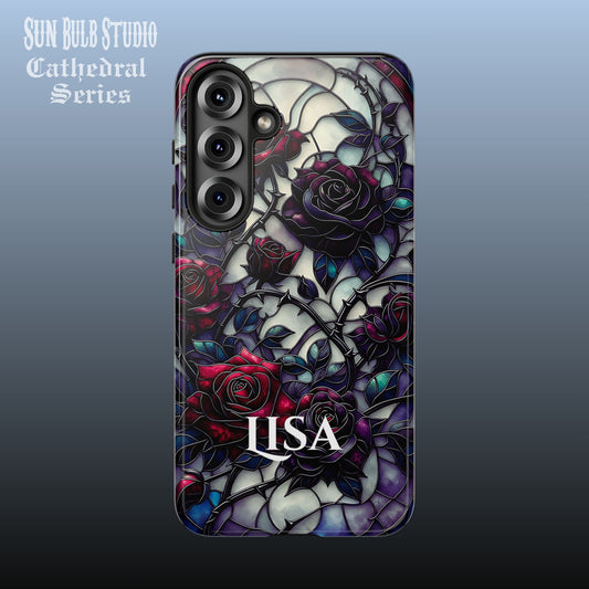 Cathedral Night Roses - Personalized Phone Case