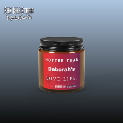 Customize Your Vibe™ Personalized Candle – Hotter Than blank's Love Life