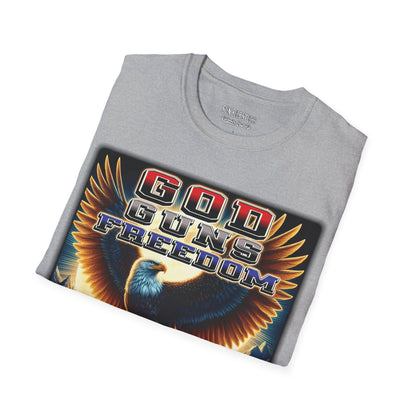 God. Guns. Freedom. – Patriotic Eagle T-Shirt
