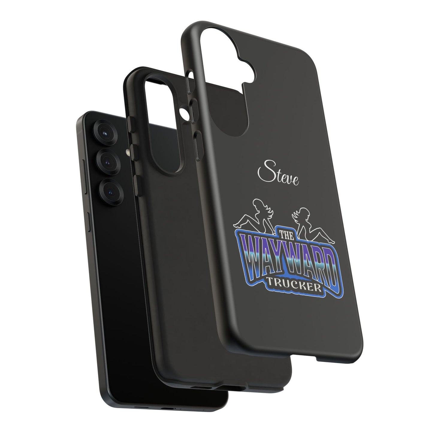 Personalized 'The Wayward Trucker' Phone Case — Custom Name Tough Case for Truck Drivers