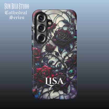 Cathedral Night Roses - Personalized Phone Case