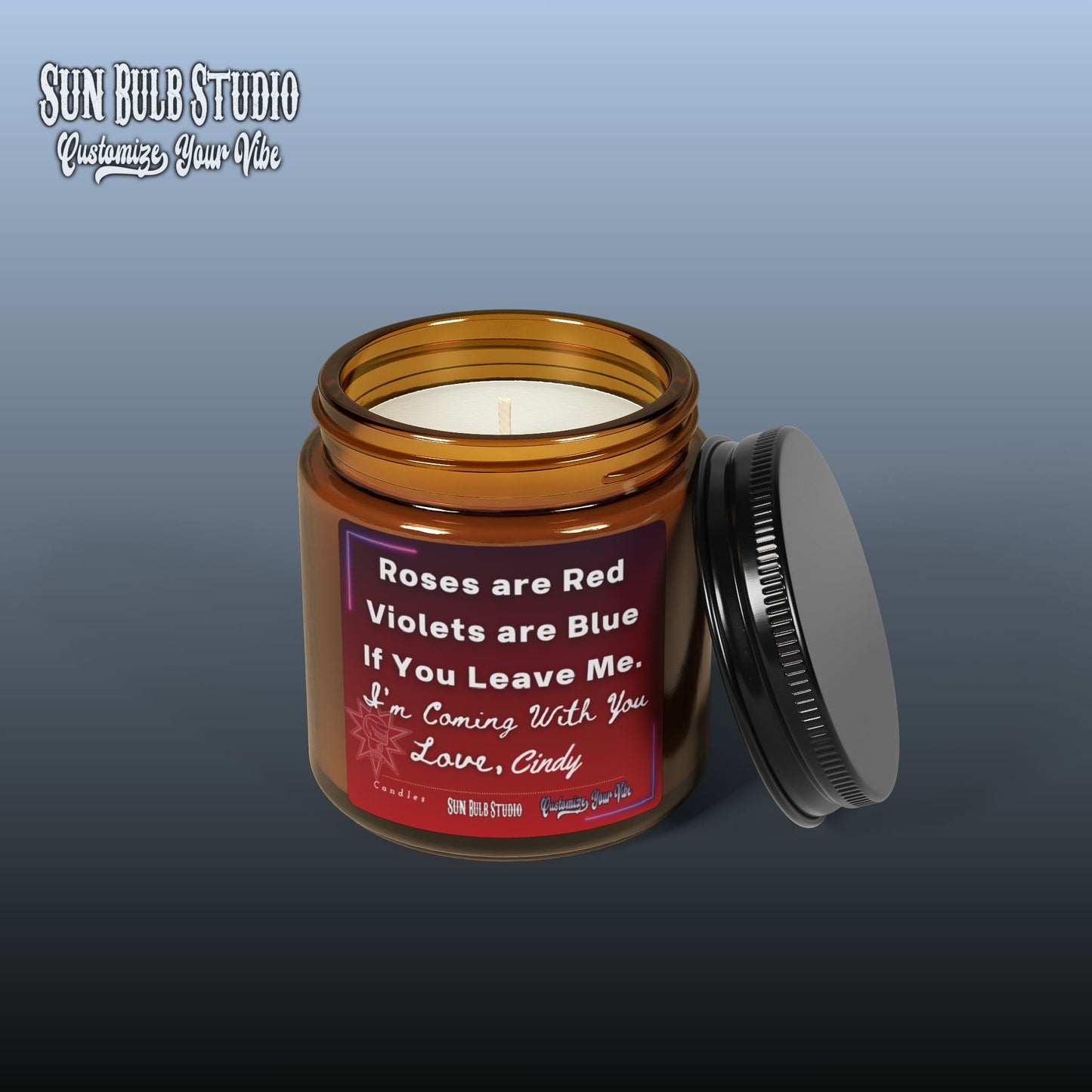 Customize Your Vibe™ Personalized Candle – Roses are Red