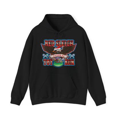 Red Sleigh Toy Run-Unisex Heavy Blend™ Hooded Sweatshirt