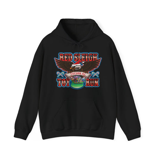 Red Sleigh Toy Run-Unisex Heavy Blend™ Hooded Sweatshirt