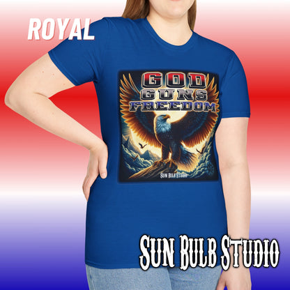 God. Guns. Freedom. – Patriotic Eagle T-Shirt
