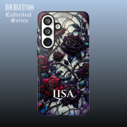 Cathedral Night Roses - Personalized Phone Case