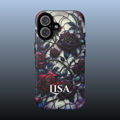 Cathedral Night Roses - Personalized Phone Case