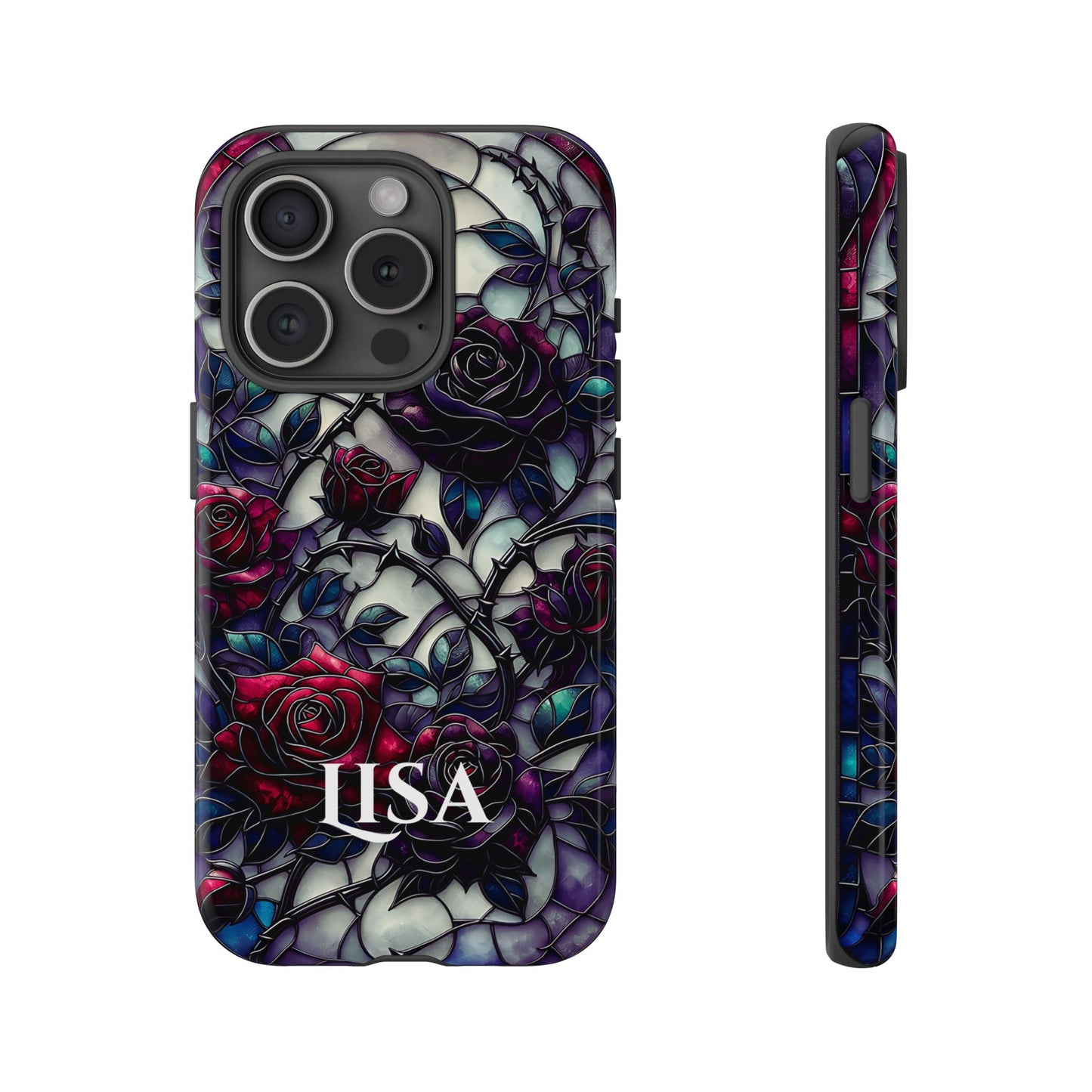 Cathedral Night Roses - Personalized Phone Case