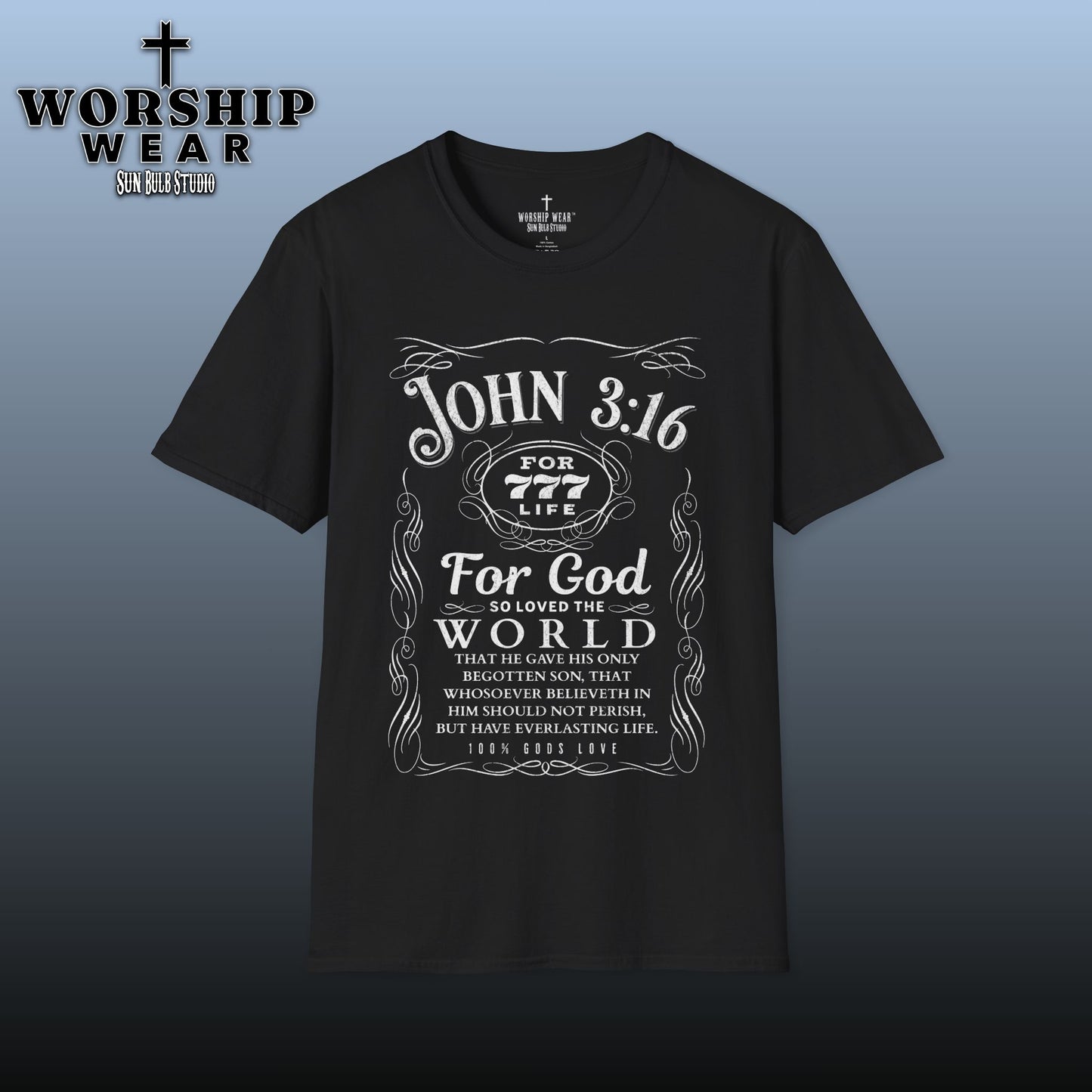 John 3:16 Vintage Label Christian T-Shirt — Worship Wear™
