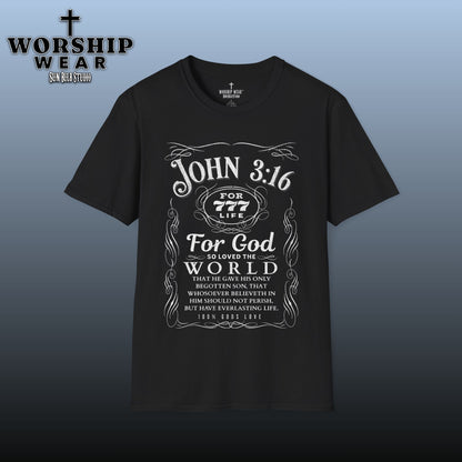 John 3:16 Vintage Label Christian T-Shirt — Worship Wear™