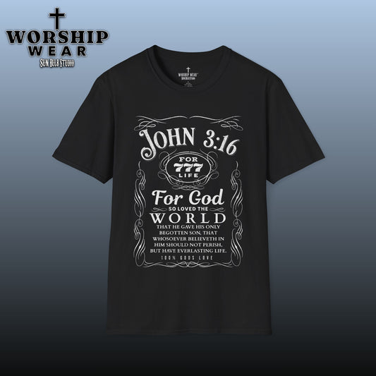John 3:16 Vintage Label Christian T-Shirt — Worship Wear™