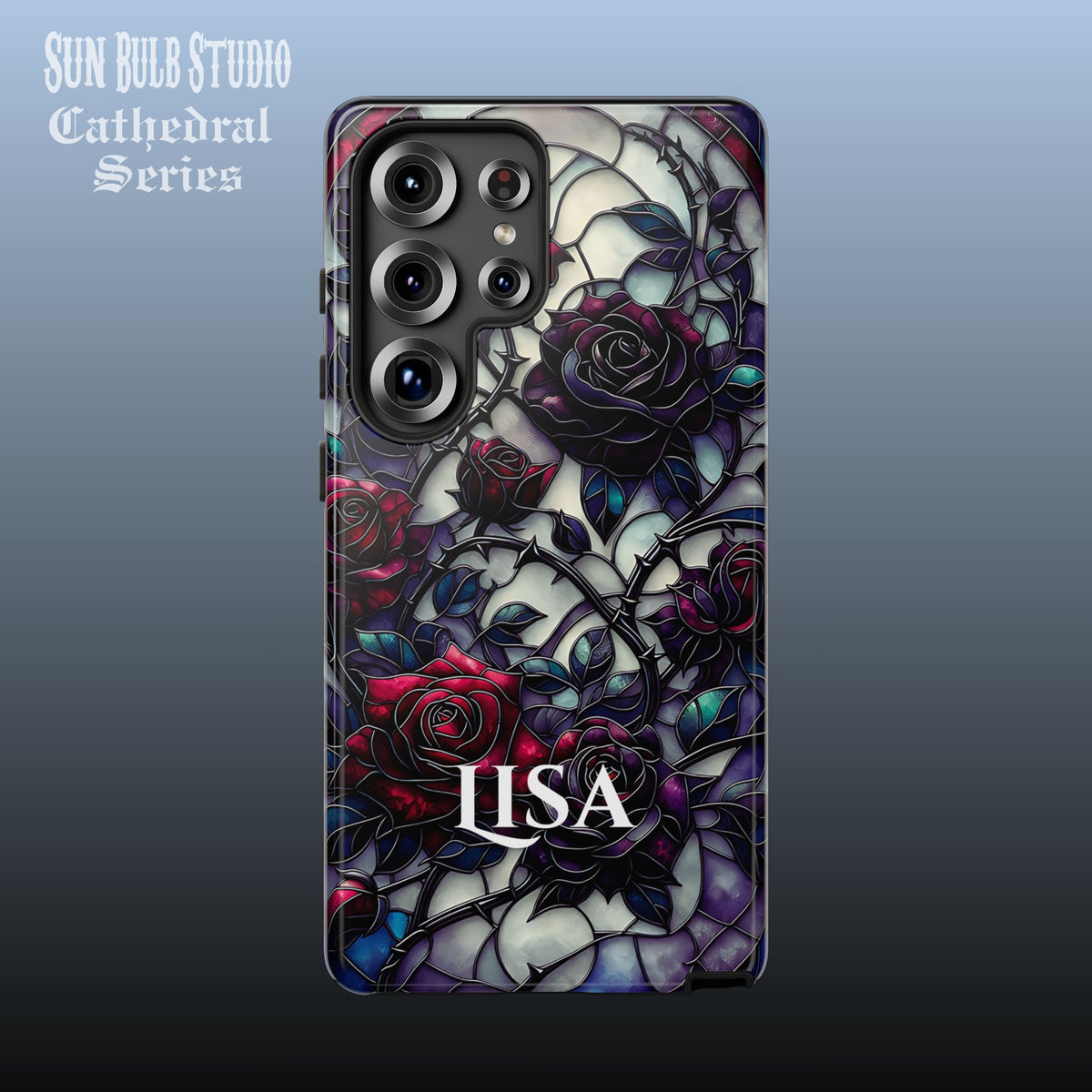 Cathedral Night Roses - Personalized Phone Case