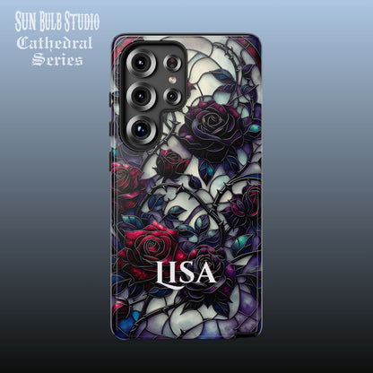 Cathedral Night Roses - Personalized Phone Case