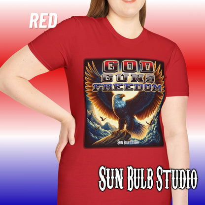 God. Guns. Freedom. – Patriotic Eagle T-Shirt